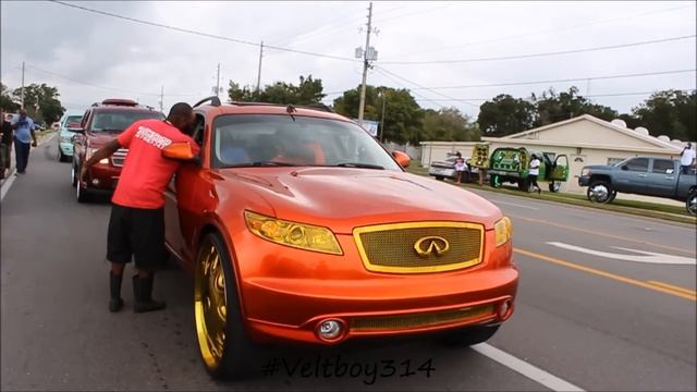 Veltboy314 - Kandy Orange Infinity FX35 on Gold 30" DUB Floaters - Florida Classic 2K15 смотреть онлайн