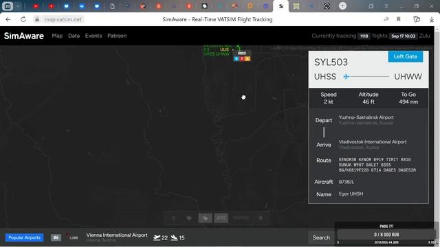 MFS2020 |Южно-Сахалинск UHSS - UHWW Владивосток|Cross the far east leg 8 | Fenix A320 Aurora |VATSI смотреть онлайн