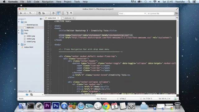 Twitter Bootstrap 3 Tutorial 5 - Font Awesome - Creating Website from Scratch смотреть онлайн