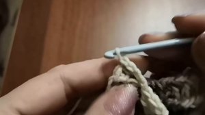 Шапочка с эффектом 3Д, шапка крючком.