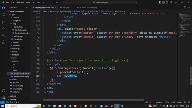 Validate and Submit a Form in Laravel 10 using Ajax - with source code смотреть онлайн
