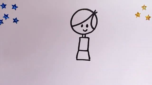 How to draw a BOY - Easy tutorial for Kids Toddlers Preschoolers смотреть онлайн