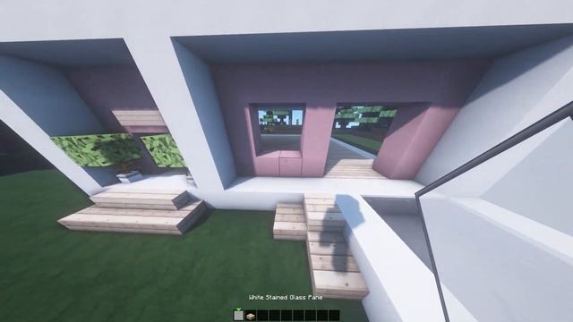 Minecraft Modern pink house - Build Tutorial?with two floors? смотреть онлайн