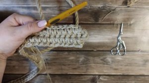 МК ковёр из джута вязаный крючком