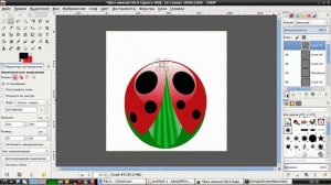 Как нарисовать божью коровку в Гимп - простой урок Gimp для начинающих