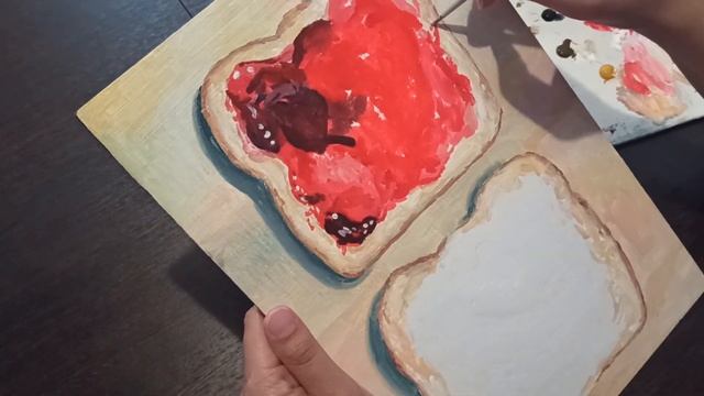 Как нарисовать ТОСТ с джемом и арахисовой пастой/ Еда/ How to draw TOAST with jam and peanut paste смотреть онлайн