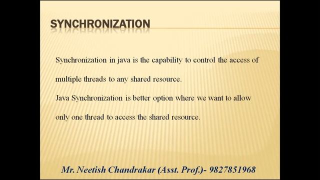 Extending Thread Class | Implementing Runnable Interface | Syncronization | By Mr. NeetishChandraka смотреть онлайн