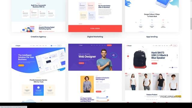 Devgan - Creative Multipurpose WordPress Theme ecommerce bootstrap Easy Create Website смотреть онлайн