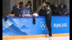 Valieva cries during training