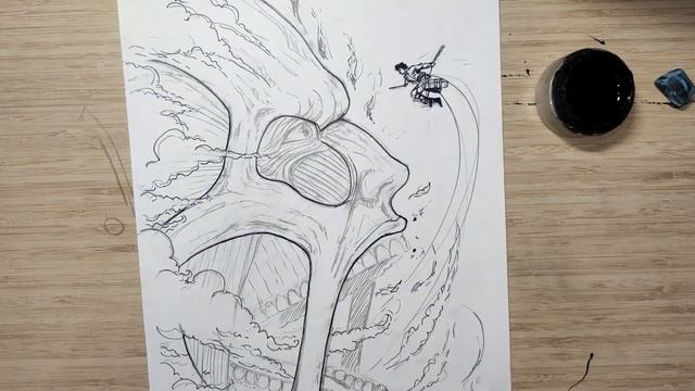 Drawing Colossal Titan vs Eren || Attack on Titan смотреть онлайн
