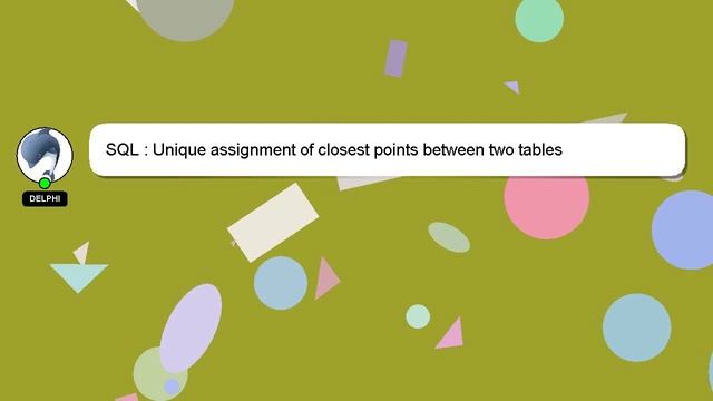 SQL : Unique assignment of closest points between two tables смотреть онлайн