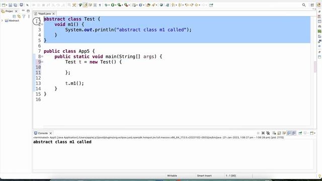 #61 We can create object for abstract class | Abstract Keyword | #oops смотреть онлайн