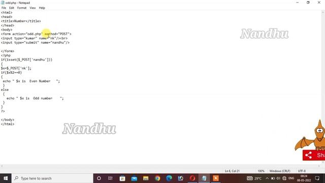How to Check Odd or Even Number in Php | Odd or Even in Php | Html embedded in Php| Php | Nandhu смотреть онлайн