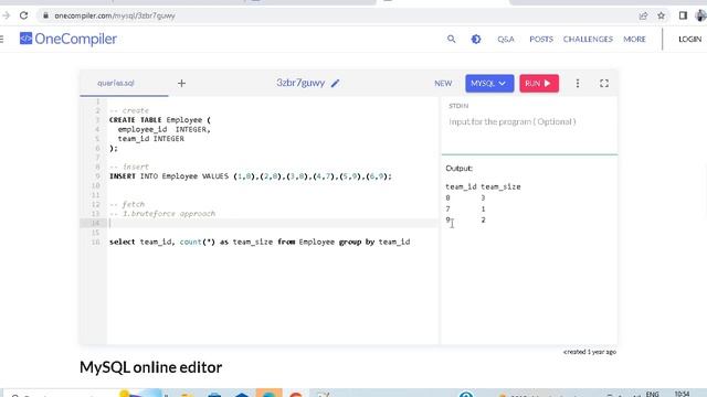 Find the Team Size. Leetcode Problem and Solution #DataDnyan #sql #dataengineering смотреть онлайн