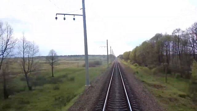 Ускоренная сьемка с хвоста поезда на участке Изов - Ковель смотреть онлайн