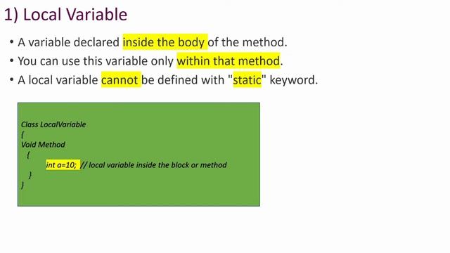 Video -03 JAVA variables | type of variables in JAVA | LOCAL STATIC INSTANCE VAR#java #javatutorial смотреть онлайн