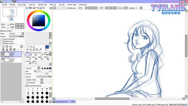 TVHLAND: Croquis avec Paint Tool Sai смотреть онлайн