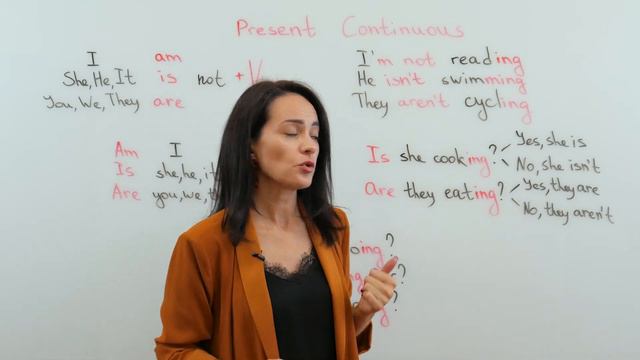 Вопросительные и отрицательные предложения в Present Continuous | Настоящее длительное время смотреть онлайн