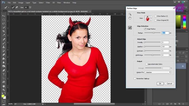Refine edge and quick selection Photoshop tutorial in Bangla смотреть онлайн