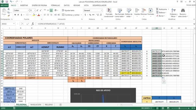 POLIGONAL EN AUTOCAD DESDE EXCEL смотреть онлайн