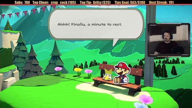 Paper Mario: The Origami King playthrough pt2 - Healing Waters, Rescuing Toads and Town Arrival смотреть онлайн