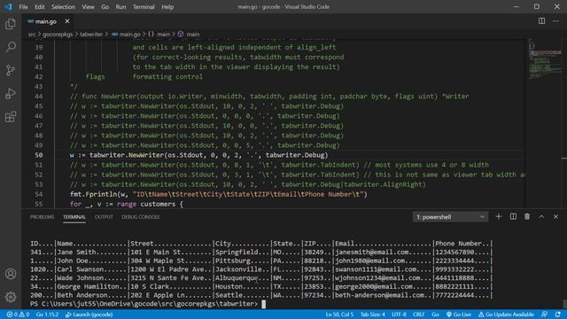Print Formatted Tables to the Terminal with Golang tabwriter package- Golang Core Packages смотреть онлайн