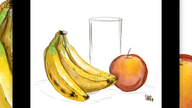 Sketch A Day: Still Life Drawing of Fruit using Adobe Fresco on iPad Pro смотреть онлайн