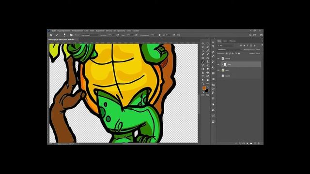 Рисуем черепашку. Уроки фотошоп для детей смотреть онлайн