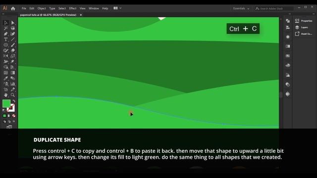 Simple papercut landscape illustration | tutorial | adobe illustrator смотреть онлайн