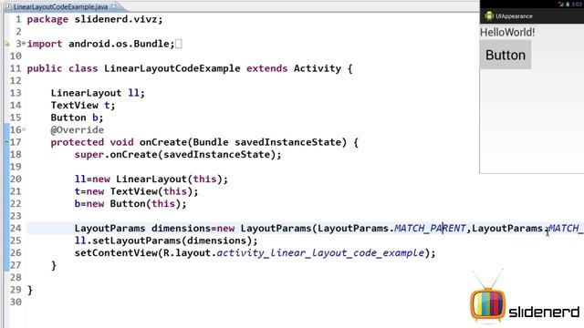 41 Android Linear Layout Using Java Code Part 2 Android User Interface Tutorial HD смотреть онлайн