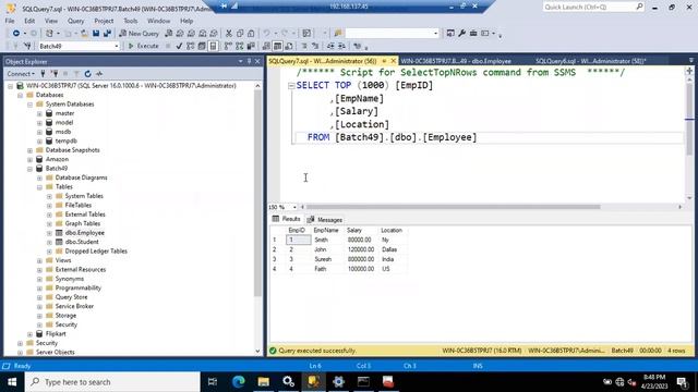 SQL DBA Batch 49 Class 9 Inserting Records using GUI in Sql Server 2022 смотреть онлайн