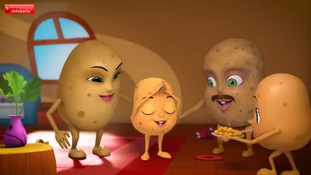 Aloo Kachaloo Beta Kahan Gaye The | Hindi Rhymes for Children | Infobells смотреть онлайн