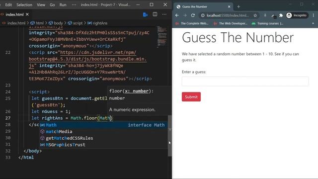 Number Guessing Game | Project - 7 | Mini Project | JavaScript | JavaScript Projects | 2021 смотреть онлайн