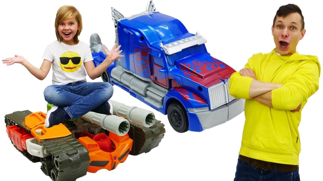 Роботы Трансформеры – Оптимус Прайм и Автоботы против Десептиконов! – Видео игры битвы с Бейблейд смотреть онлайн