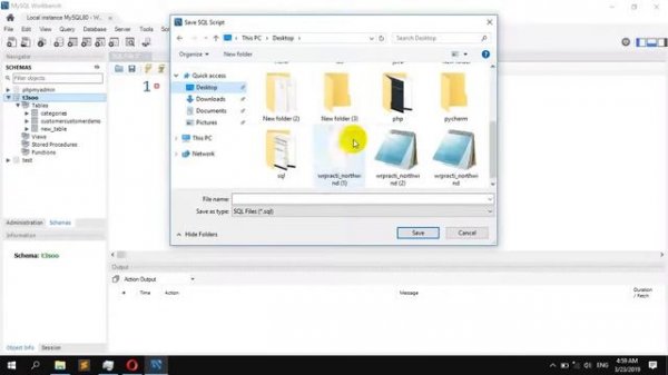How to save SQL code in MySQL Workbench