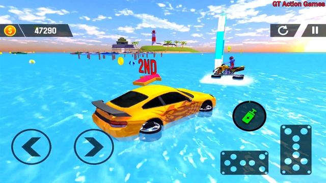 water car surfer racing stunts - water Car Racing Game - Android Gameplay смотреть онлайн