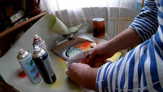Рисуем "картину" за 10 минут!!!Аэрозольными балончиками-КОСМОС смотреть онлайн