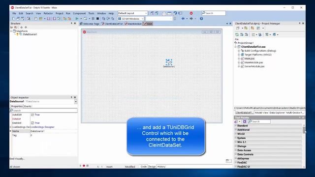 Database Connection with ClientDataset in UniGUI смотреть онлайн