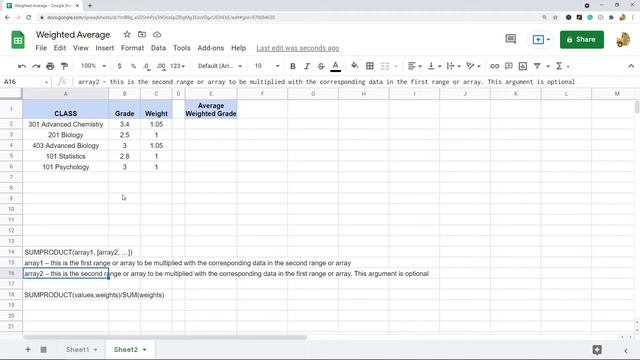 How to Calculate Weighted Average in Google Sheets смотреть онлайн