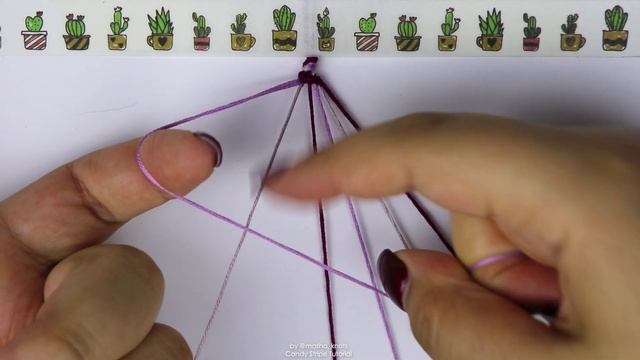 CANDY STRIPE TUTORIAL - BEGINNER FRIENDLY [CC] || Friendship Bracelets смотреть онлайн