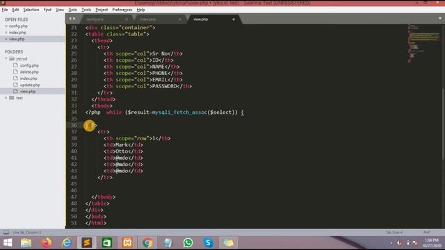 How to select data from Database in PHP MySQL | CRUD Operation in PHP MySQLi In Hindi смотреть онлайн