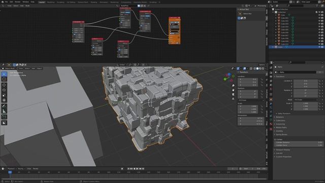LIVENODING / Procedural Space Junks Rounded Box Using SV and Geometry Nodes смотреть онлайн