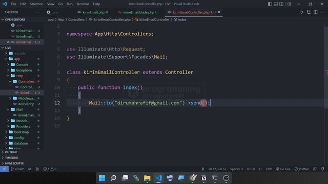 STEP BY STEP kirim email di LARAVEL 9 dengan menggunakan GMAIL | Laravel Send Email Gmail смотреть онлайн