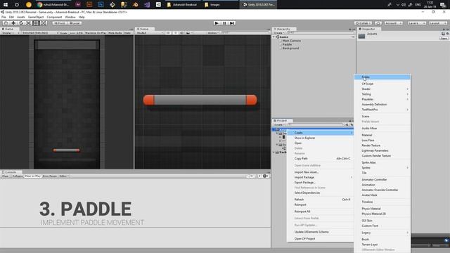 Breakout/Arkanoid - Unity tutorial (E02: Paddle movement) смотреть онлайн