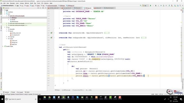Kotlin Android Tutorial - Working with SQLite смотреть онлайн