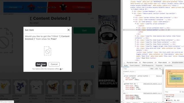 ROBLOX- CONTENT DELETED SHIRT смотреть онлайн