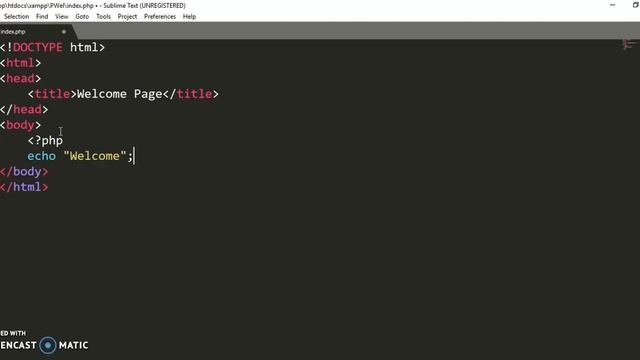Welcome Page in PHP | Use Of Echo Function In PHP | Print Welcome In PHP | Simple PHP Program смотреть онлайн