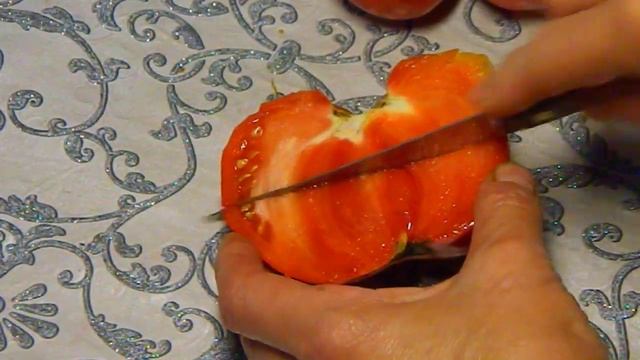 Томат Юнга гигантский Оксхард. Тест зрелого томата. смотреть онлайн