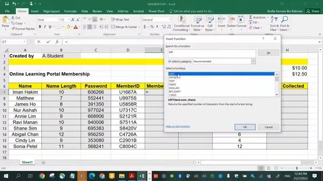 MS-Excel Tutorial | TEXT String Functions (WA3 Walkthrough) смотреть онлайн