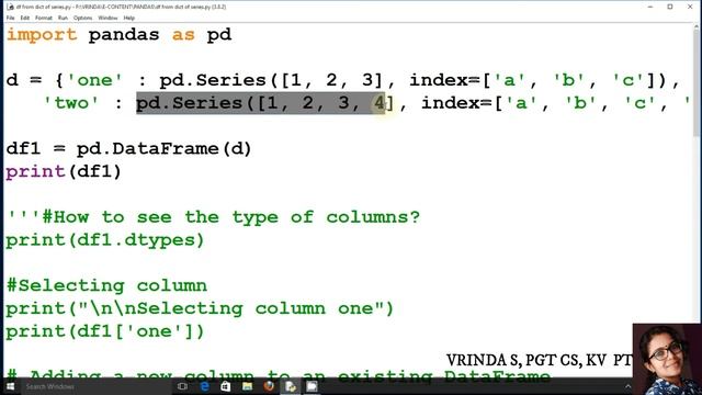 DATAFRAME CREATION FROM DICT OF SERIES PART 1 смотреть онлайн